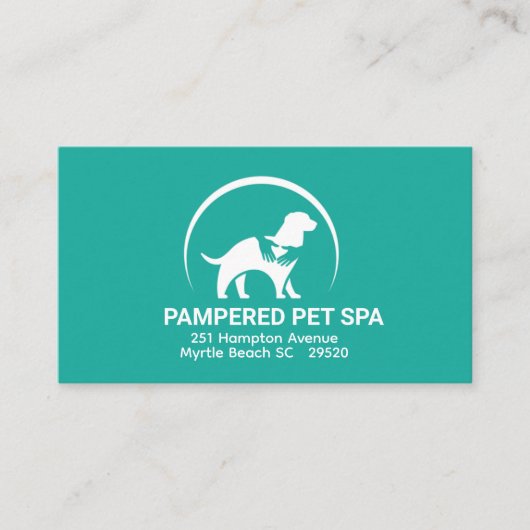 Pet Groomer Afspraak Visitekaartje (Voorkant)