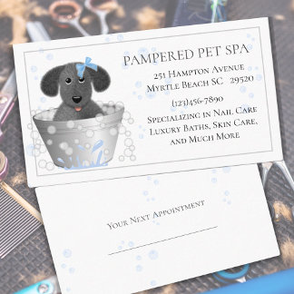 Pet Groomer Afspraak Visitekaartje