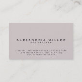 Pet Groomer | Bleke Blush roze verfdrukken Visitekaartje (Achterkant)