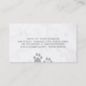 Pet Groomer | Cute Pomeranian | Goudmetaaltrim Visitekaartje (Achterkant)