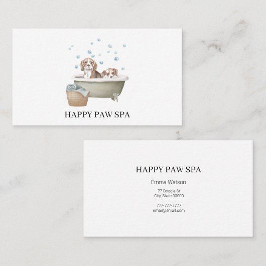 Pet Groomer, Dog Grooming Visitekaartje (Voorkant / Achterkant)