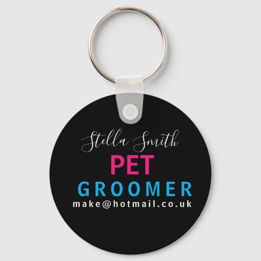 PET-groomer, hondenwandelaar, ontwerperkunstenaar Sleutelhanger (Voorkant)