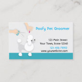 Pet Groomer met poedel Visitekaartje (Voorkant)