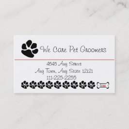 Pet Groomer of Shop Customer Loyalty Punch Kaart