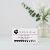 Pet Groomer of Shop Customer Loyalty Punch Kaart (Staand voorkant)