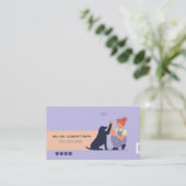 Pet Groomer / Professionele bontverzorging Kaart Visitekaartje (Staand voorkant)