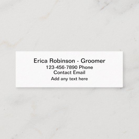 Pet Groomer Schattigee eenvoudige Visitekaartjes (Achterkant)