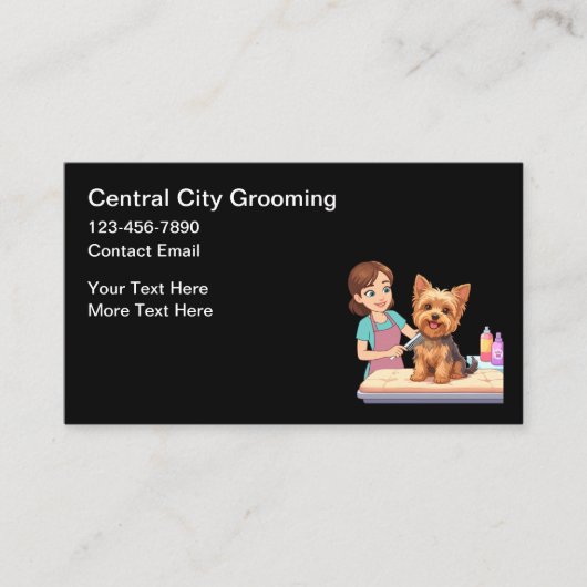 Pet Groomer Simple Business Cards Visitekaartje (Voorkant)