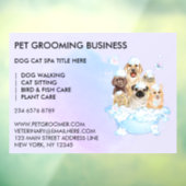 Pet Groomer Sitting Dog Cat Spa large Raamsticker (Vel 3)