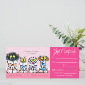 Pet Groomer Spa Dogs Cat Robes Cadeaubon (Staand voorkant)