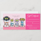 Pet Groomer Spa Dogs Cat Robes Cadeaubon (Voorkant)