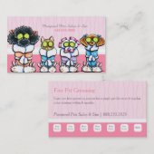 Pet Groomer Spa Dogs Cat Robes Discount Punch Klantenkaartje (Voorkant / Achterkant)