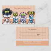 Pet Groomer Spa Dogs Cat Robes Peach Appointment Afsprakenkaartje (Voorkant / Achterkant)
