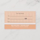 Pet Groomer Spa Dogs Cat Robes Peach Appointment Afsprakenkaartje (Achterkant)