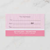 Pet Groomer Spa Dogs Cat Robes Pink Appointment Afsprakenkaartje (Achterkant)