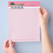 Pet Groomer Spa Dogs Cat Robes Pink Letterhead Flyer (Hand)