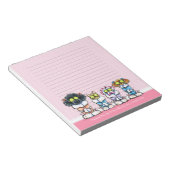 Pet Groomer Spa Dogs Cat Robes Pink Lined Notitieblok (Schuin)