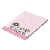 Pet Groomer Spa Dogs Cat Robes Pink Lined Notitieblok (Linkerzijde)