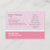 Pet Groomer Spa Dogs Cat Robes Pink Visitekaartje (Achterkant)