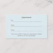 Pet Groomer Spa Natte Honden Benoeming Carriboon Afsprakenkaartje (Achterkant)