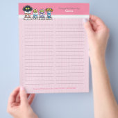 Pet Groomer Spa Robes Pink Sign-In Guest Sheet Flyer (Hand)