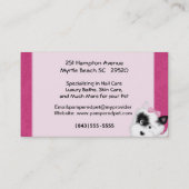 Pet Groomer/Vet Visitekaartje (Achterkant)