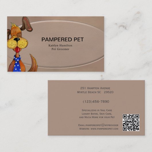 Pet Groomer/Vet Visitekaartje (Voorkant / Achterkant)