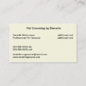 Pet Groomer Visitekaartje (Achterkant)