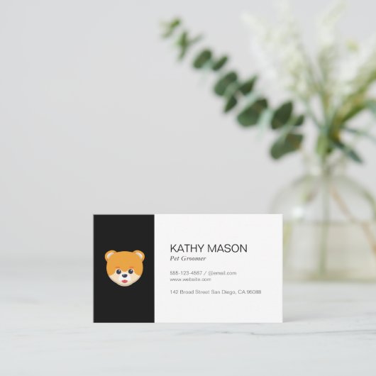 Pet Groomer Visitekaartje (Staand voorkant)