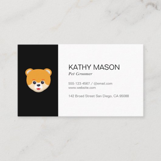 Pet Groomer Visitekaartje (Voorkant)