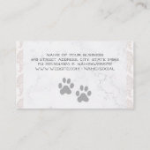 Pet Groomer Working with Dog | Animal Care Visitekaartje (Achterkant)