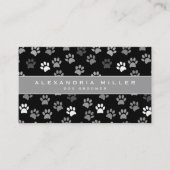 Pet Groomer | Zwart wit en grijs verf Visitekaartje (Voorkant)