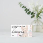 Pet Grooming Appointment Cards Design Template Afsprakenkaartje (Staand voorkant)