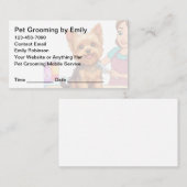 Pet Grooming Appointment Cards Design Template Afsprakenkaartje (Voorkant / Achterkant)
