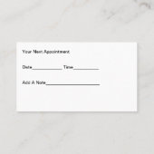 Pet Grooming Appointment Herinneringen Visitekaart Visitekaartje (Achterkant)