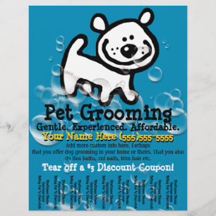 Pet Grooming. blad voor promotietrans Flyer