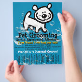 Pet Grooming.  blad voor promotietrans Flyer (Hand)