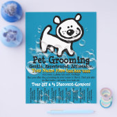 Pet Grooming.  blad voor promotietrans Flyer (Enkel)