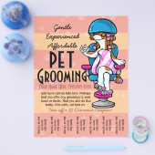 Pet Grooming.  blad voor promotietrans Flyer (Enkel)