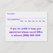 Pet Grooming Business and Appointcard Afsprakenkaartje (Achterkant)