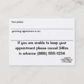 Pet Grooming Business and Appointcard Afsprakenkaartje (Achterkant)