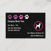 Pet Grooming Cool Trendy Visitekaartjes (Voorkant)