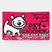 Pet Grooming Dog Cat  Promotie Spandoek (Horizontaal)