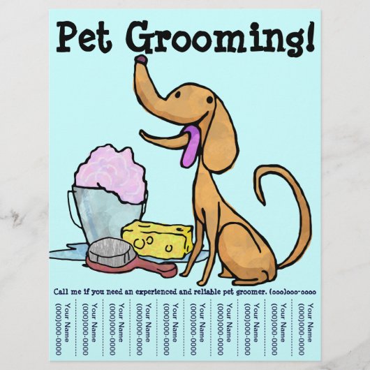 Pet Grooming Dog Flyer (Voorkant)