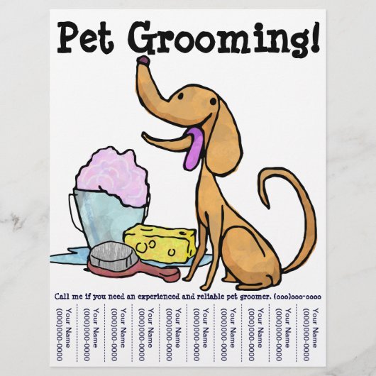 Pet Grooming. Flyer (Voorkant)