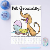 Pet Grooming. Flyer (Enkel)