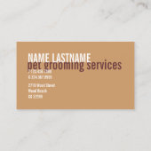 Pet Grooming Fun Bont Modern Custom Visitekaartje (Achterkant)