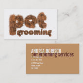 Pet Grooming Fur Modern Custom Visitekaartje (Voorkant / Achterkant)