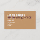 Pet Grooming Fur Modern Custom Visitekaartje (Achterkant)