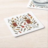 Pet grooming hairdresser for cat lovers kartonnen onderzetters (Schuin)